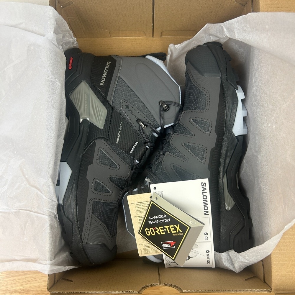 NEW Salomon X Ultra 4 Mid GTX Gore Tex‎ Womens 10 (EU 42.66) Hiking Boots Grey - Picture 10 of 10